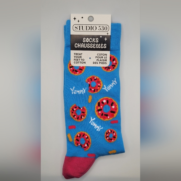 NWT Studio 530 stylish cotton donut socks Unisex One Size - Picture 1 of 2